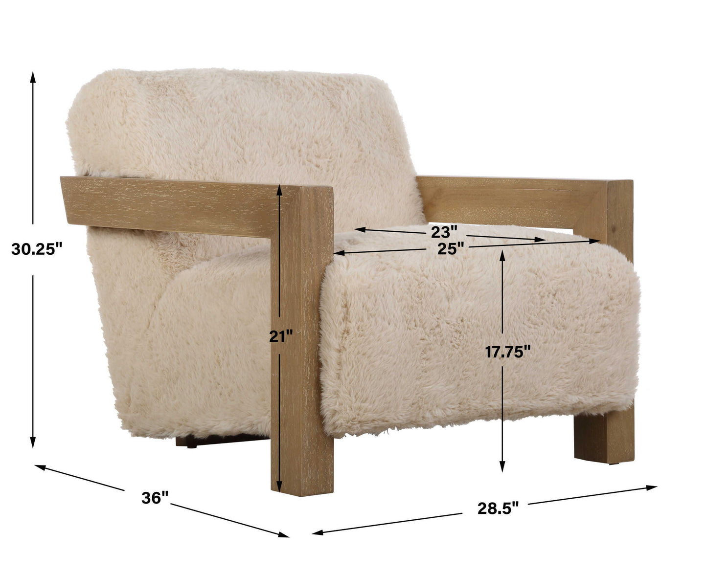 Jackson - Sheepskin Accent Chair - Light Brown