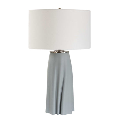 Cover Up - Sculpted Table Lamp - Blue / Silver
