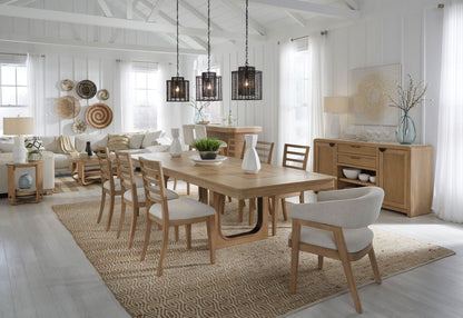 Escape - Dining Ladder Back Dining Chair (Set of 2) - Glazed Natural Oak / Mirage Mist
