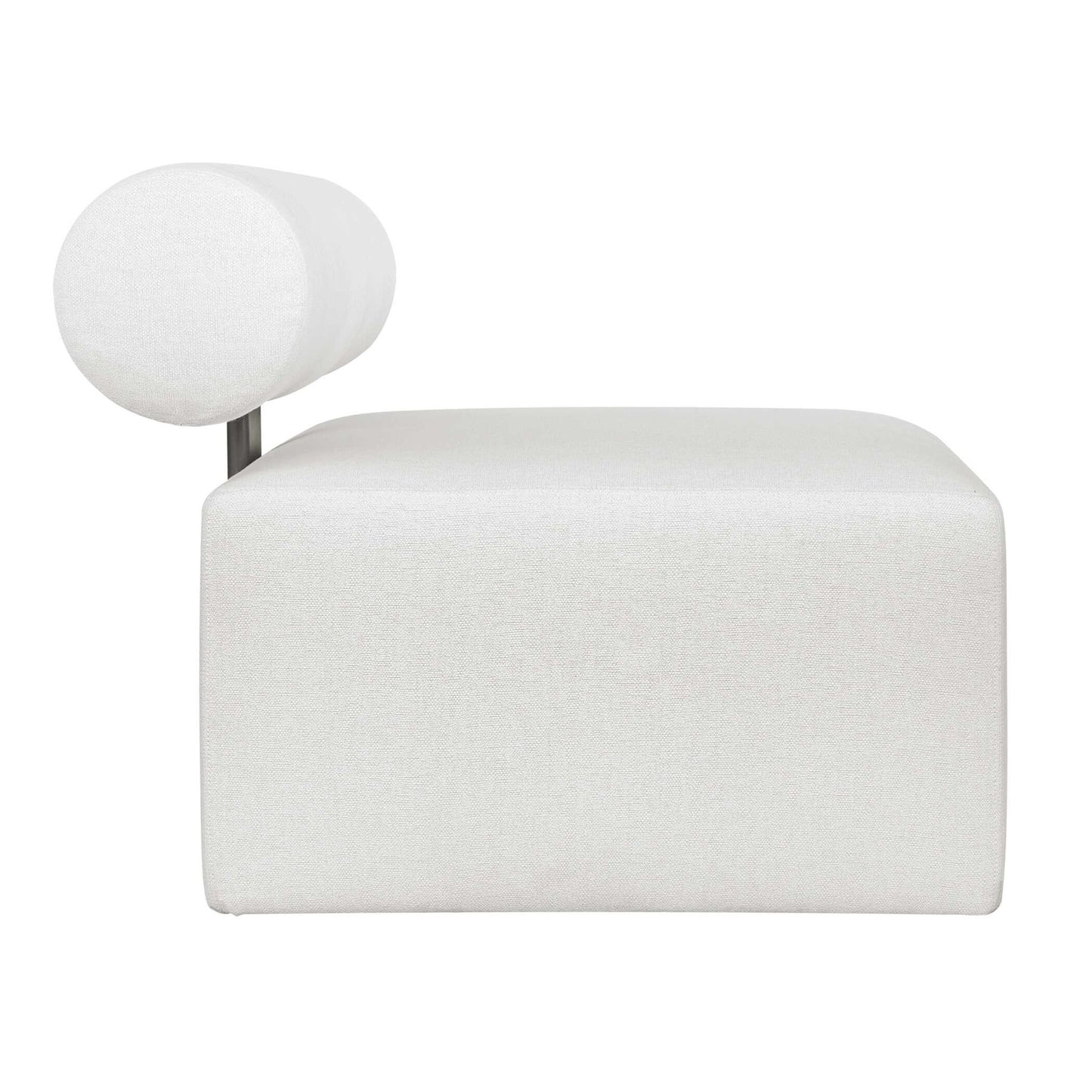 Bolster Back - Armless Outdoor Sofa - White