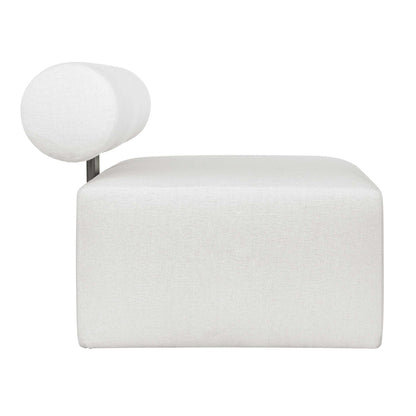 Bolster Back - Armless Outdoor Sofa - White