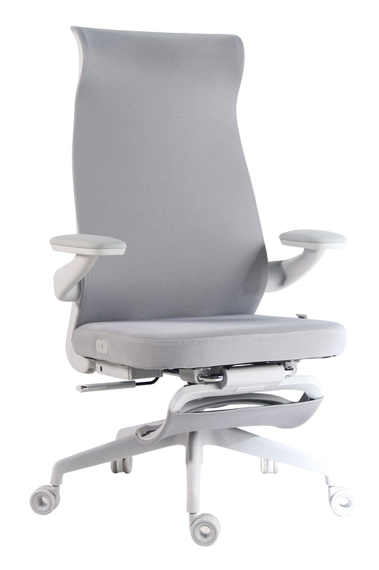 Dc - Fabric Massage Desk Chair - White