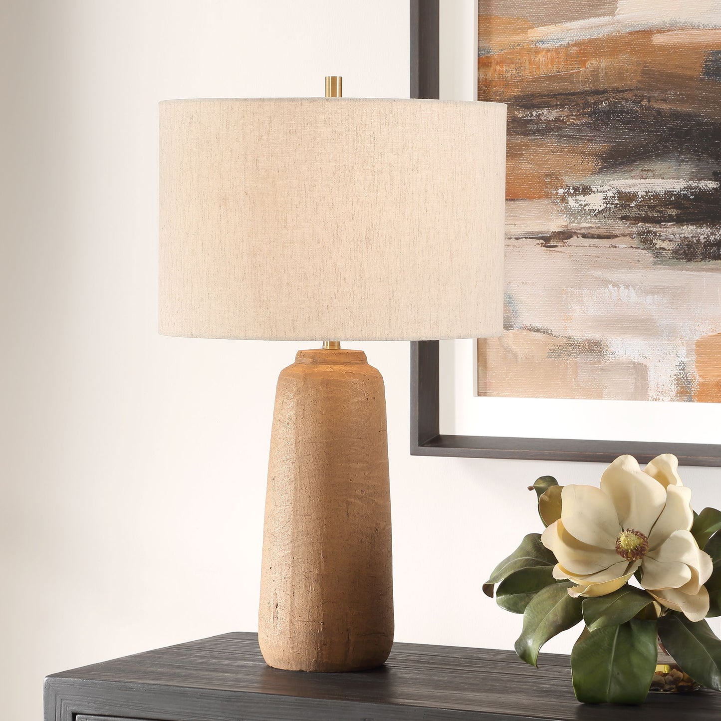 Ayda - Terracotta Table Lamp - Light Brown