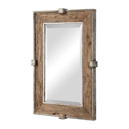 Siringo - Weathered Wood Mirror - Light Brown