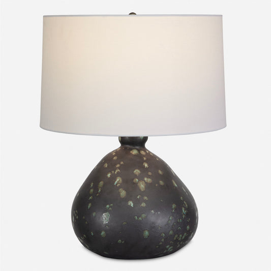 Killarney - Distressed Green Table Lamp - Black