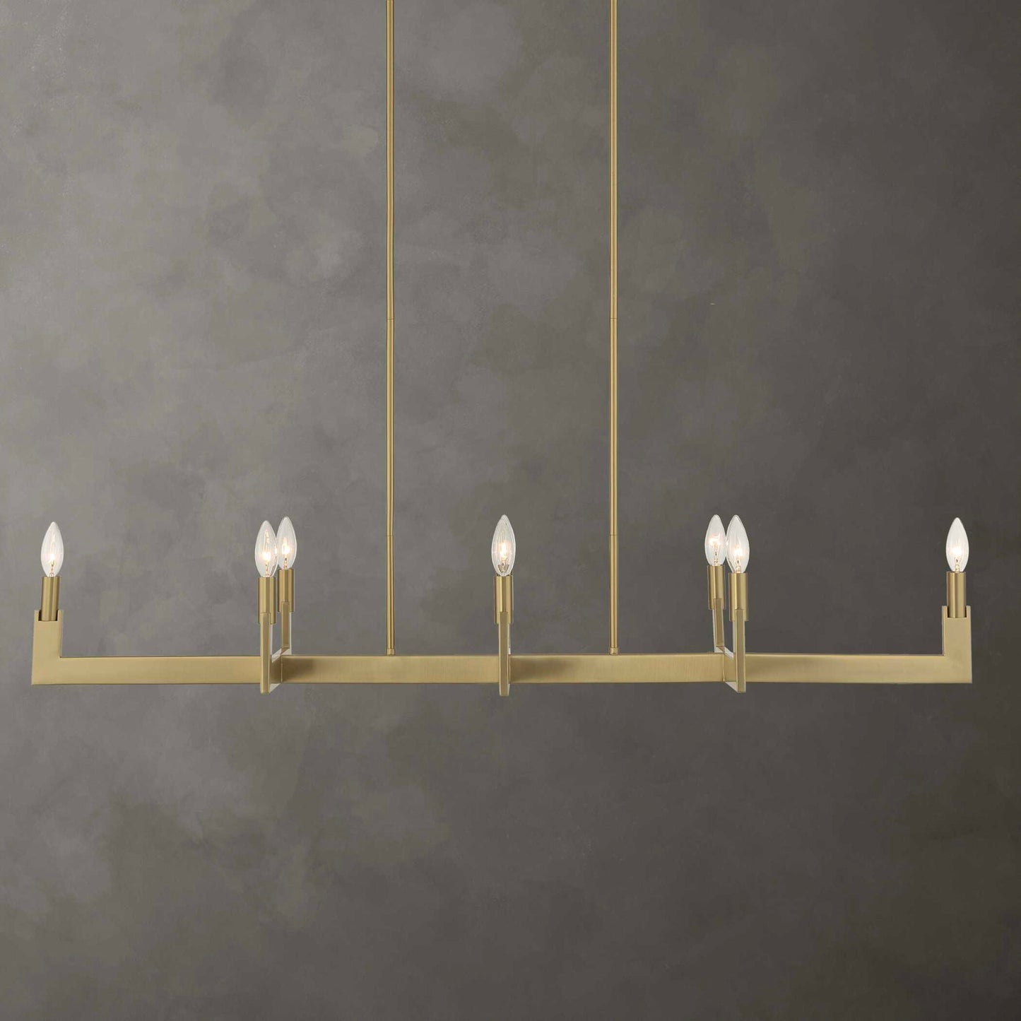 Cordoba - 8 Light Linear Chandelier - Gold