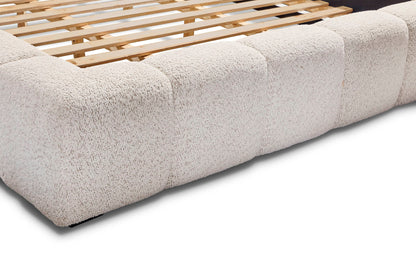 Escape - Fluffy River Rock Upholstered Bed