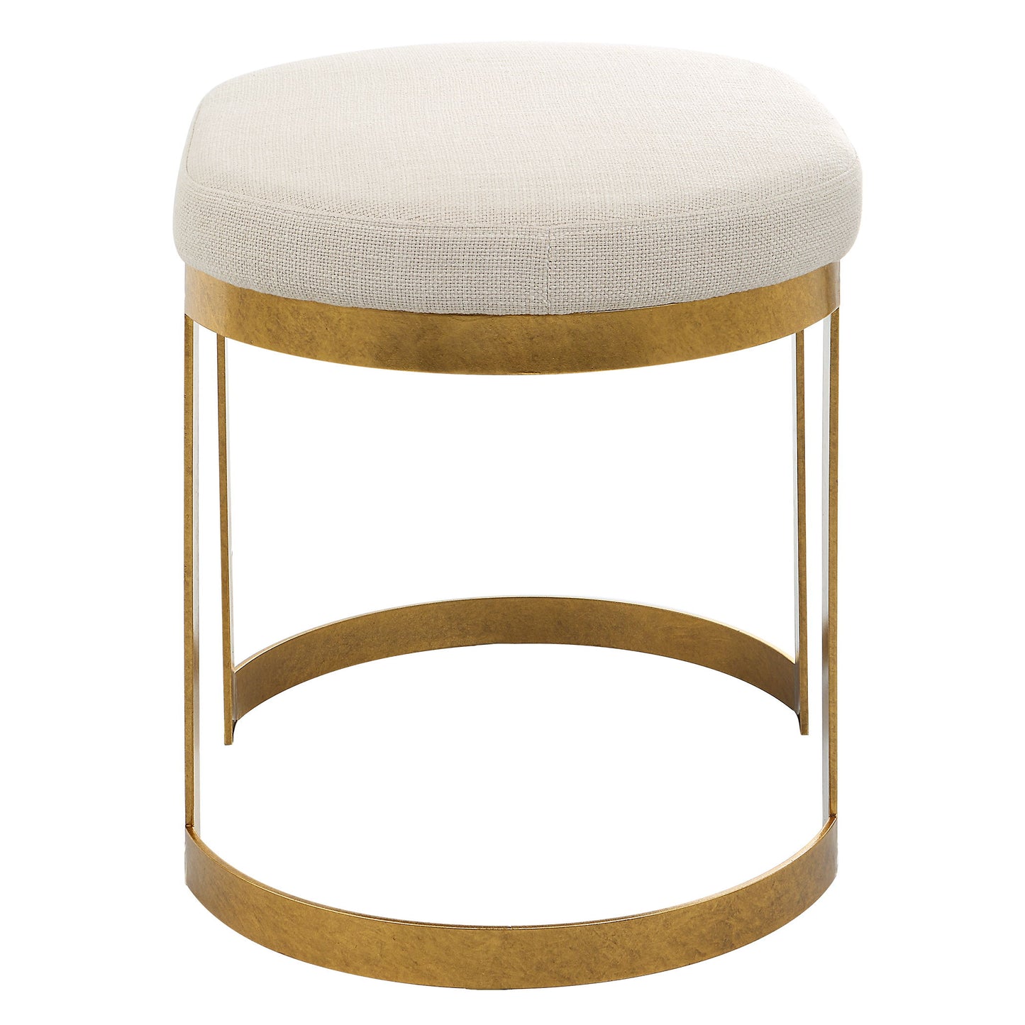 Infinity - Accent Stool - White & Gold