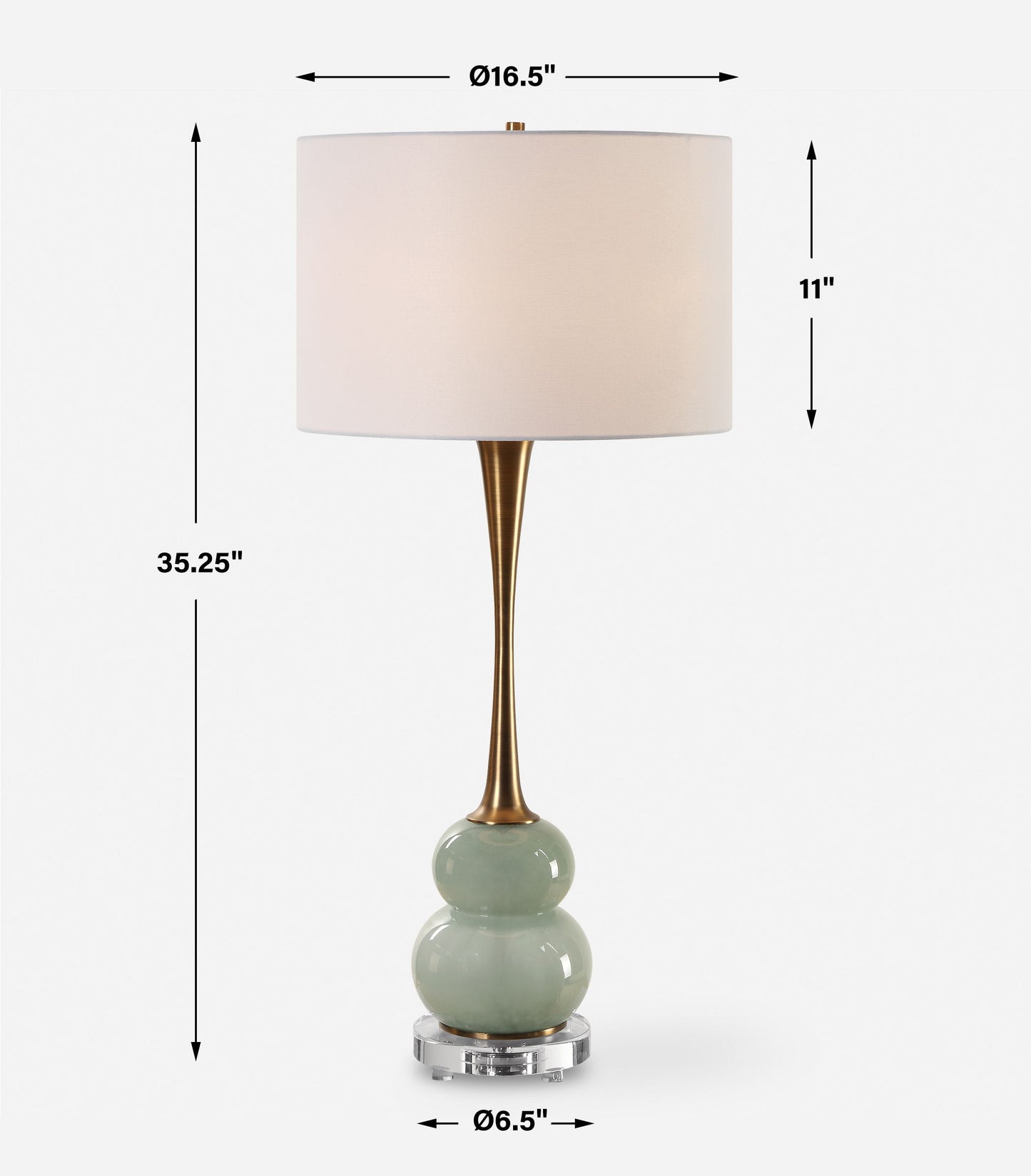 Sanctuary - Green Gray Table Lamp