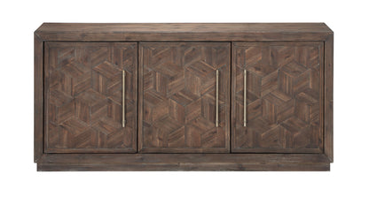 Blocker - Three Door Credenza - Tumbler Dark Brown