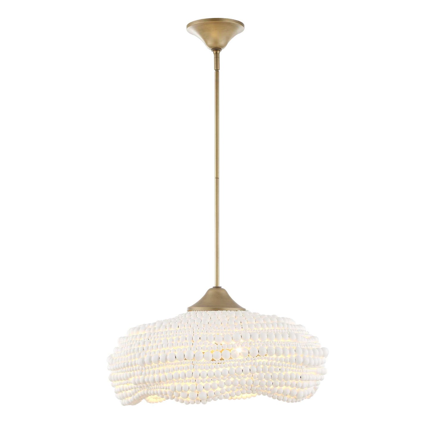 Biddeford - 5 Light Beaded Pendant - White