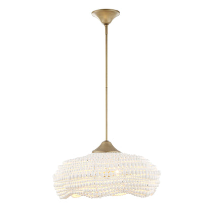 Biddeford - 5 Light Beaded Pendant - White