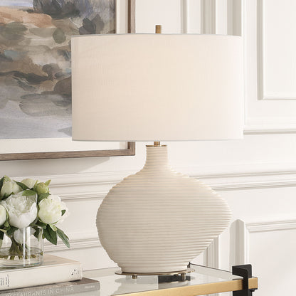 Duostacked - Ceramic Table Lamp - White