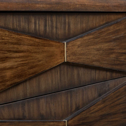 Bowtie - 3 Drawer Mid-Century Chest - Dark Brown