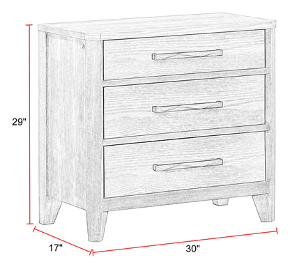Breckenridge - 3 Drawer Nightstand With USB/C Port - Brown