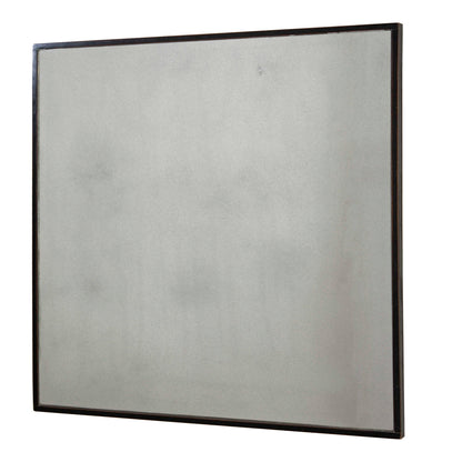 Matty Squares - Antiqued Square Mirrors (Set of 2) - Black
