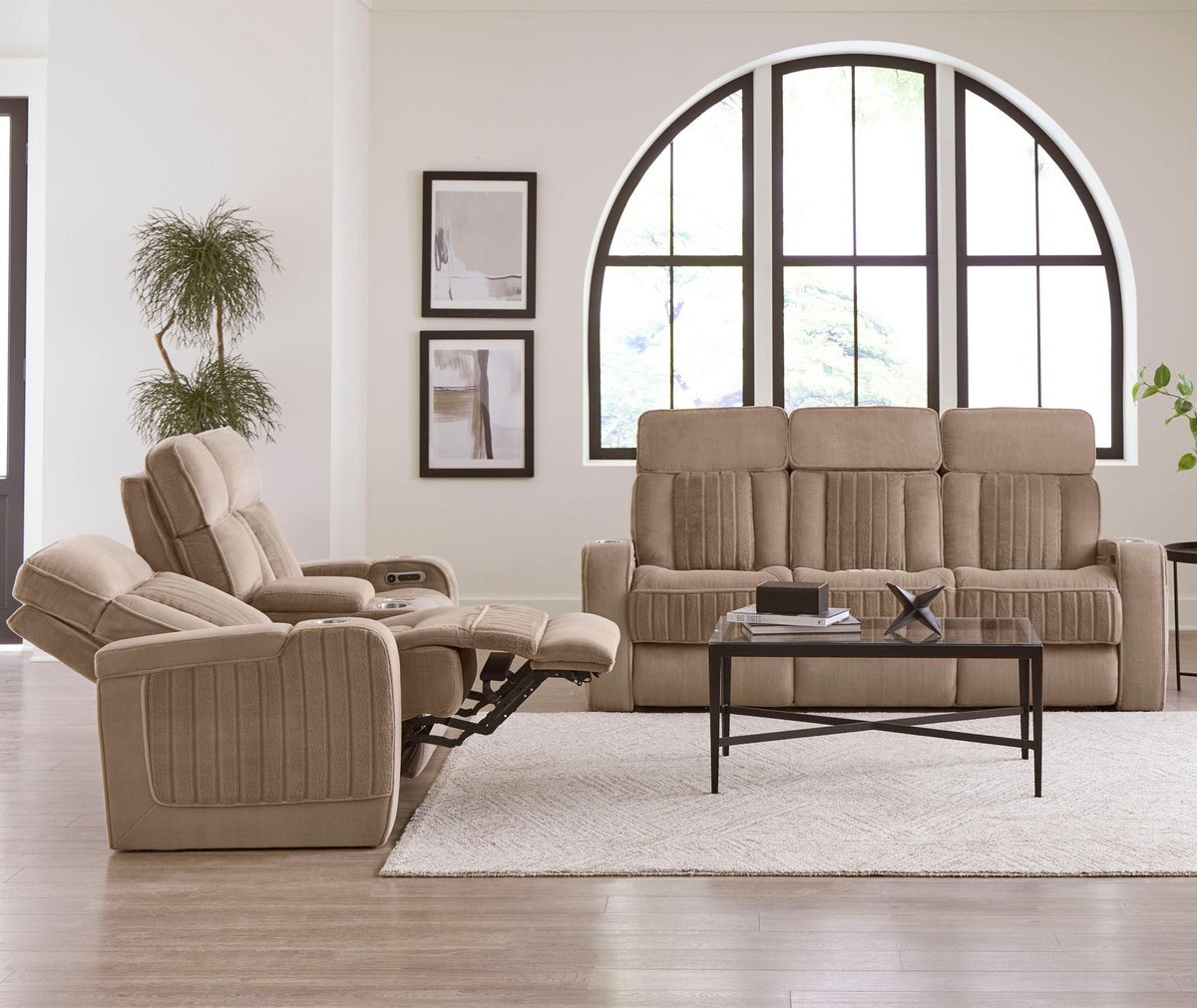 Equinox - Power Reclining Sofa With Drop Down Table
