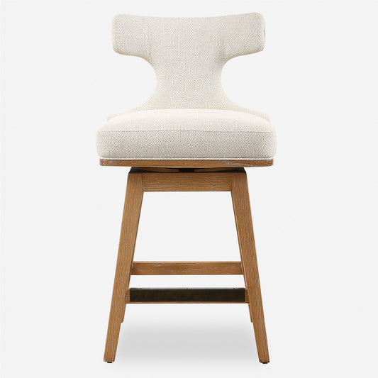 Klismos - Fabric Counter Stool - Off-White