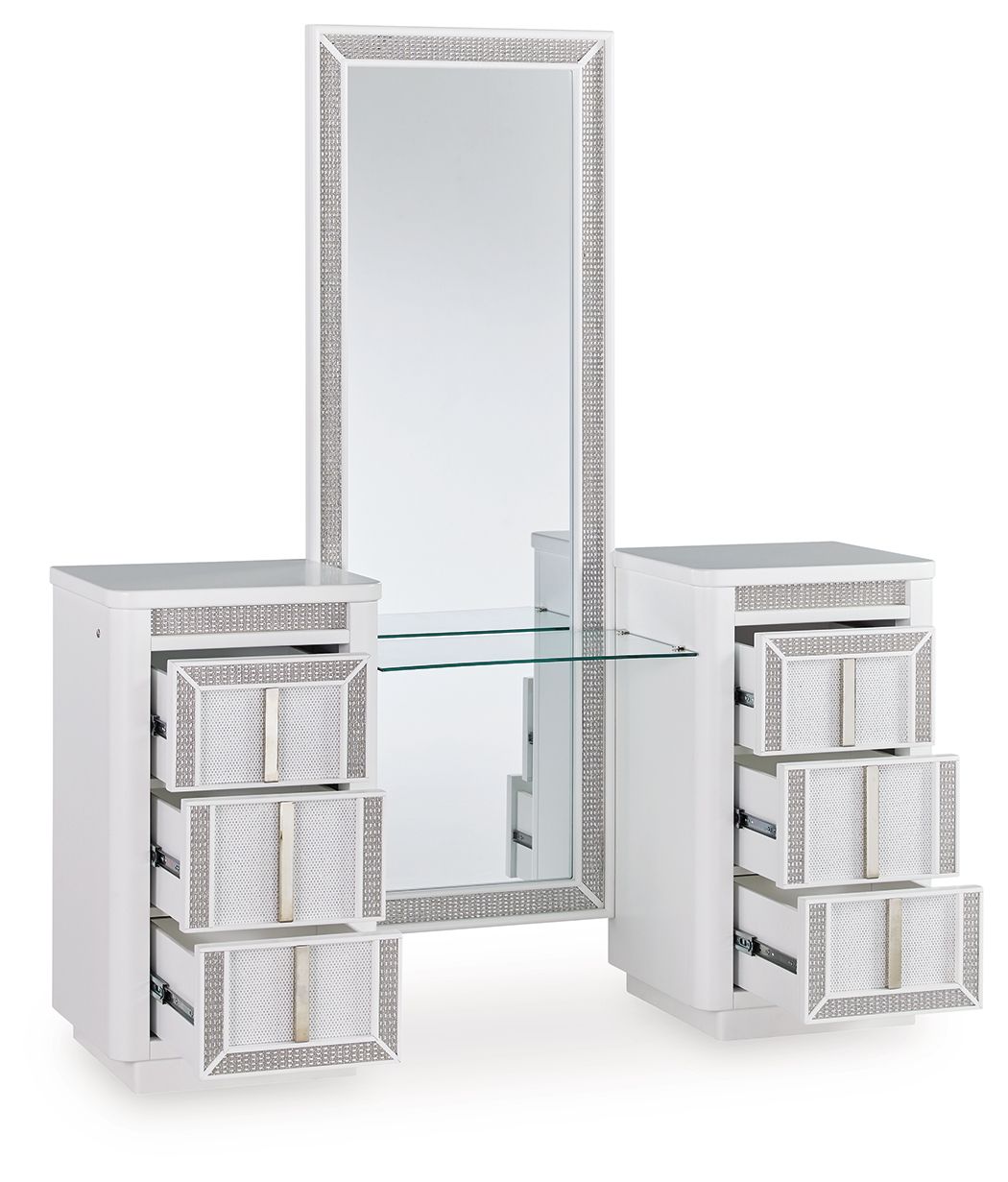 Chalanna - White - Vanity With Mirror