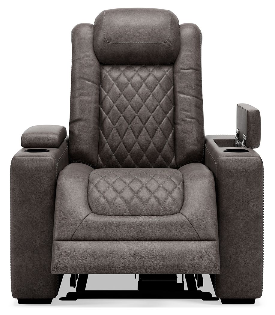 HyllMont - Gray - PWR Recliner/Adj Headrest