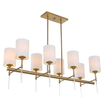 Awyr - 8 Light Linear Chandelier - Bronze