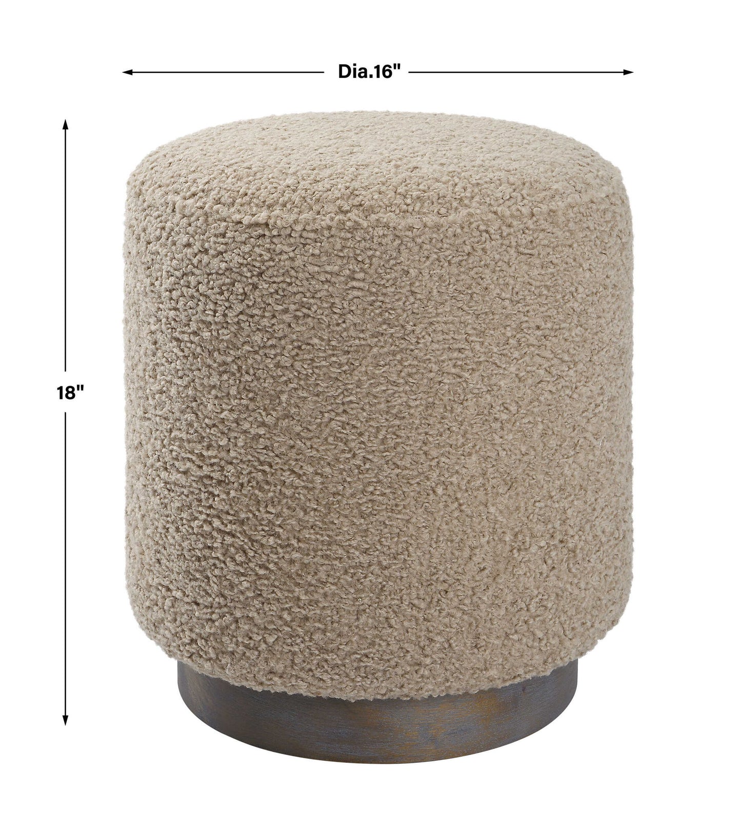 Avila - Round Ottoman - Latte