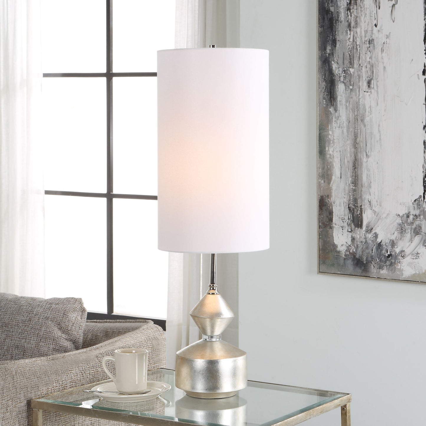 Vial - Silver Buffet Lamp