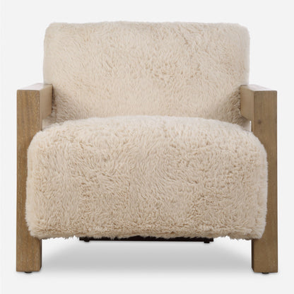 Jackson - Sheepskin Accent Chair - Light Brown