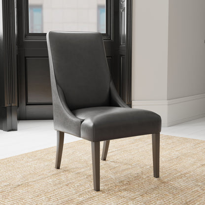 Crossings - Round Dining Table With 4 Upholstered Chairs - Brown & Dark Gray