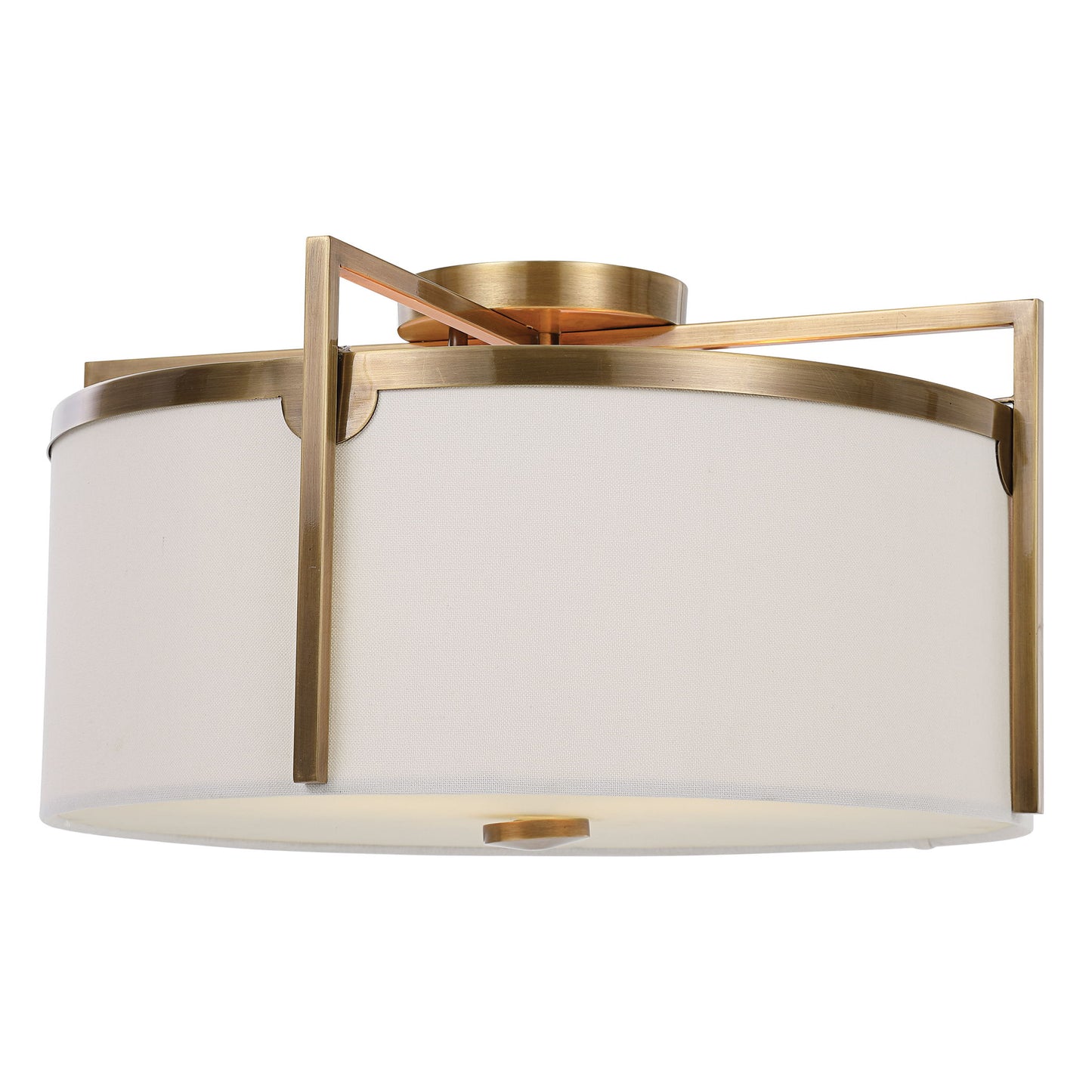 Colfax - 3 Light Semi Flush - Brass