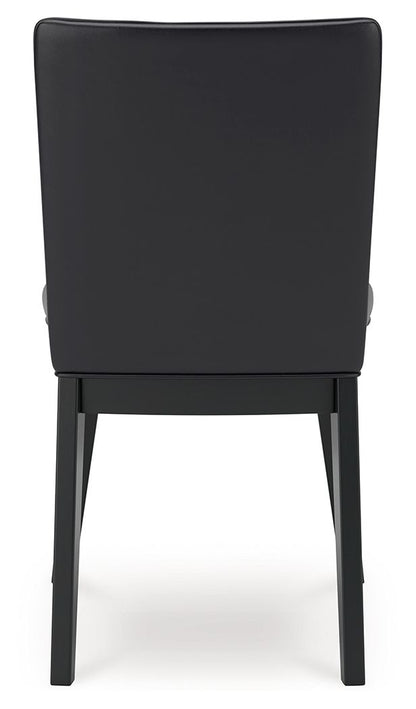 Jettaya - Black - Dining Upholstered Side Chair (Set of 2)