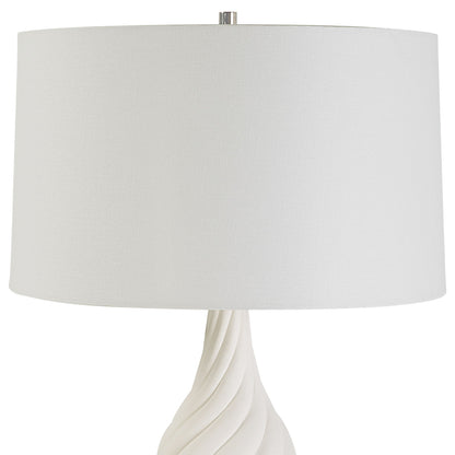 Twisted Swirl - Table Lamp - White