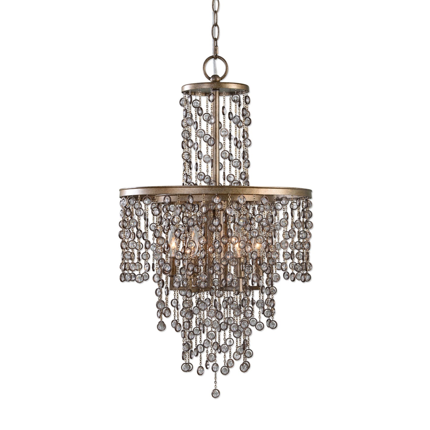 Valka - 6 Light Crystal Chandelier - Light Brown