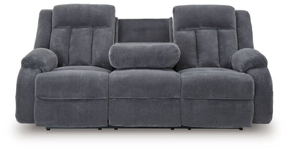Observation - Steel - Reclining Power Sofa With Drop Down Table