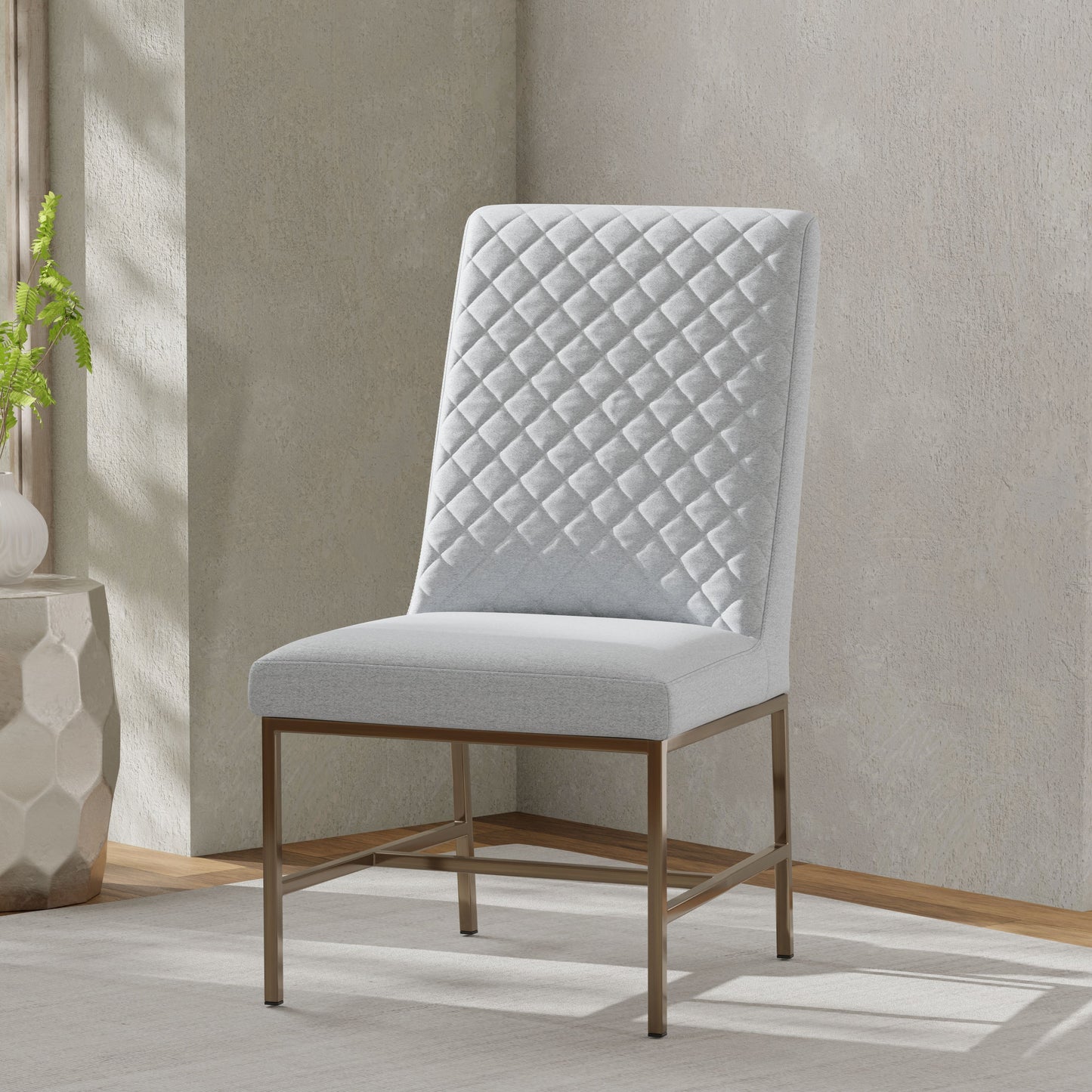 Crossings - Round Dining Table With 4 Upholstered Chairs
