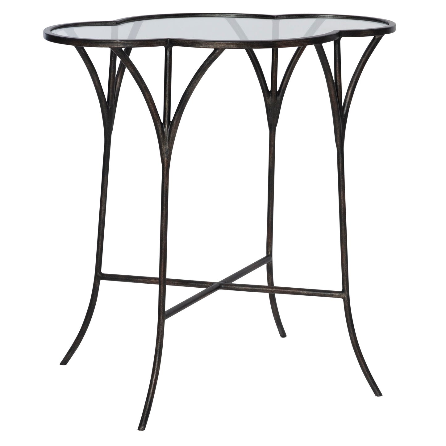 Adhira - Glass Accent Table - Black