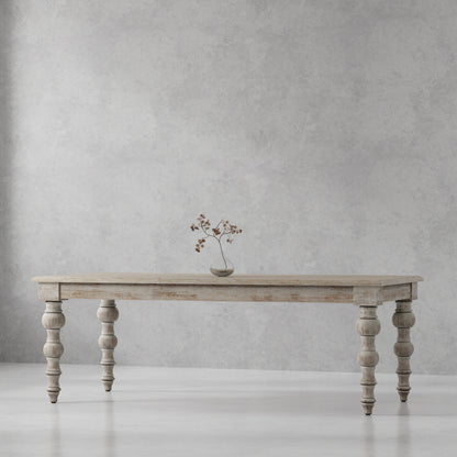 Crossings - Rectangular Dining Table With 4 Upholstered Chairs - Whitewash & Pearl Silver
