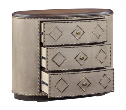 Somerset - Three Drawer Accent Chest - Textured Gray / Brown