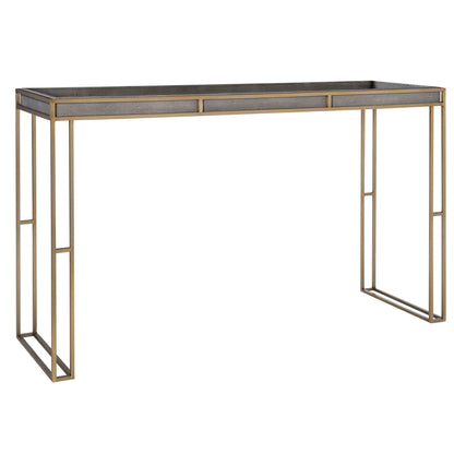 Cardew - Modern Console Table - Pearl Silver & Gold