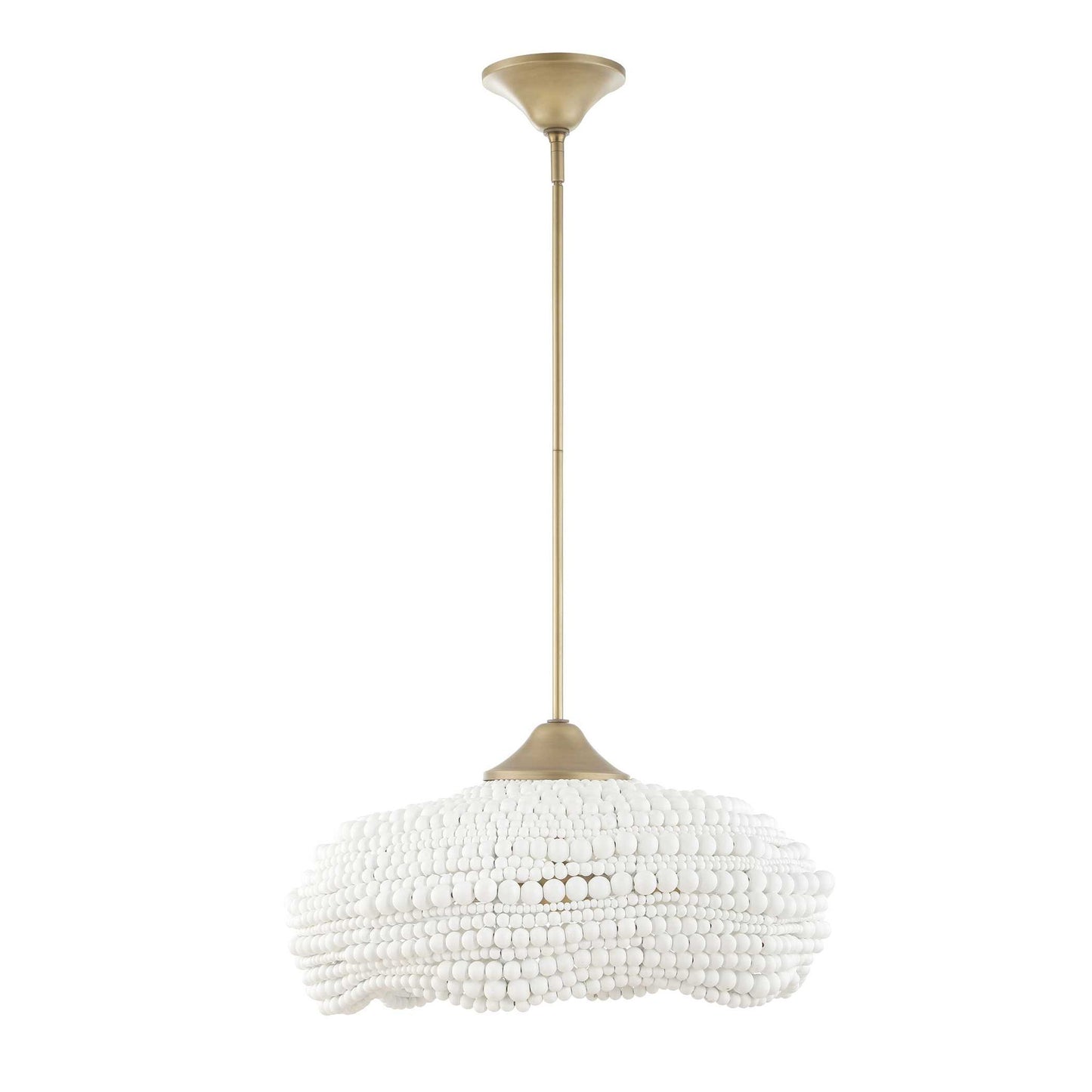 Biddeford - 5 Light Beaded Pendant - White
