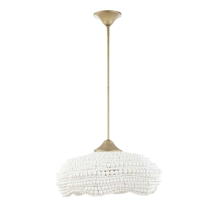 Biddeford - 5 Light Beaded Pendant - White