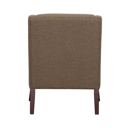 Accent Chair - Warm Latte / Chestnut Brown