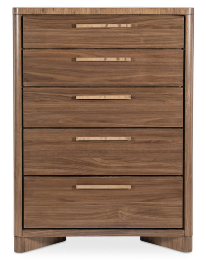 Eleana - Five Drawer Chest - Medium Wood