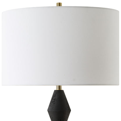 Threefold - Black Stone Table Lamp