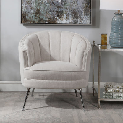 Janie - Mid-Century Accent Chair - White