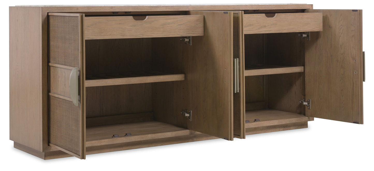 Sonnet - Dining Credenza - Dark Gray / Light Brown