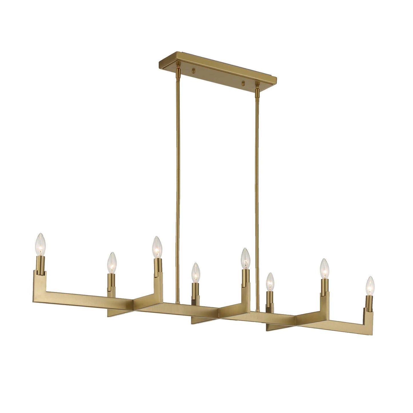 Cordoba - 8 Light Linear Chandelier - Gold