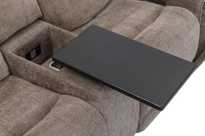 Colton - Power Zero Gravity Console Loveseat With Immersive Audio P3 - Branson Tweed