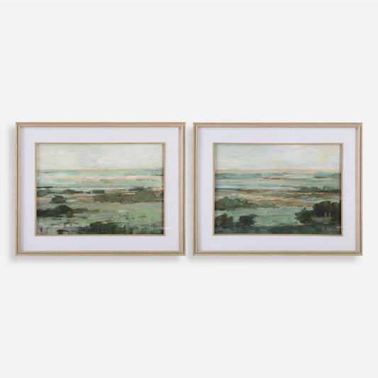 Warm - Valley Framed Prints (Set of 2) - Light Brown