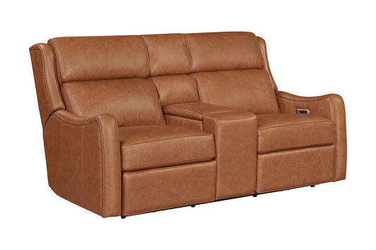Channing - Power Zero Gravity Tilt Console Loveseat P3 - Renaissance Cinnamon